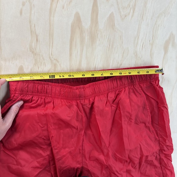 Nike Swim Shorts Mens XL Red Mesh Lined Elastic‎ Waist Back Pocket Logo Trunks - Picture 4 of 6